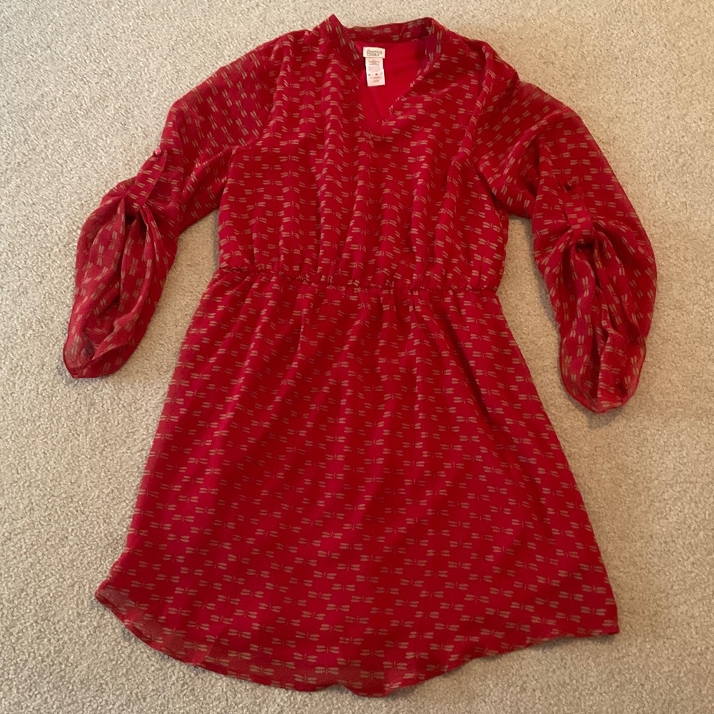 Size L, bust up to 38” inches, dress with dragonflies, new condition